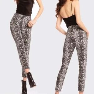 Alice + Olivia Womens Good High Rise Snake Print Skinny Skinny Jeans Size 24